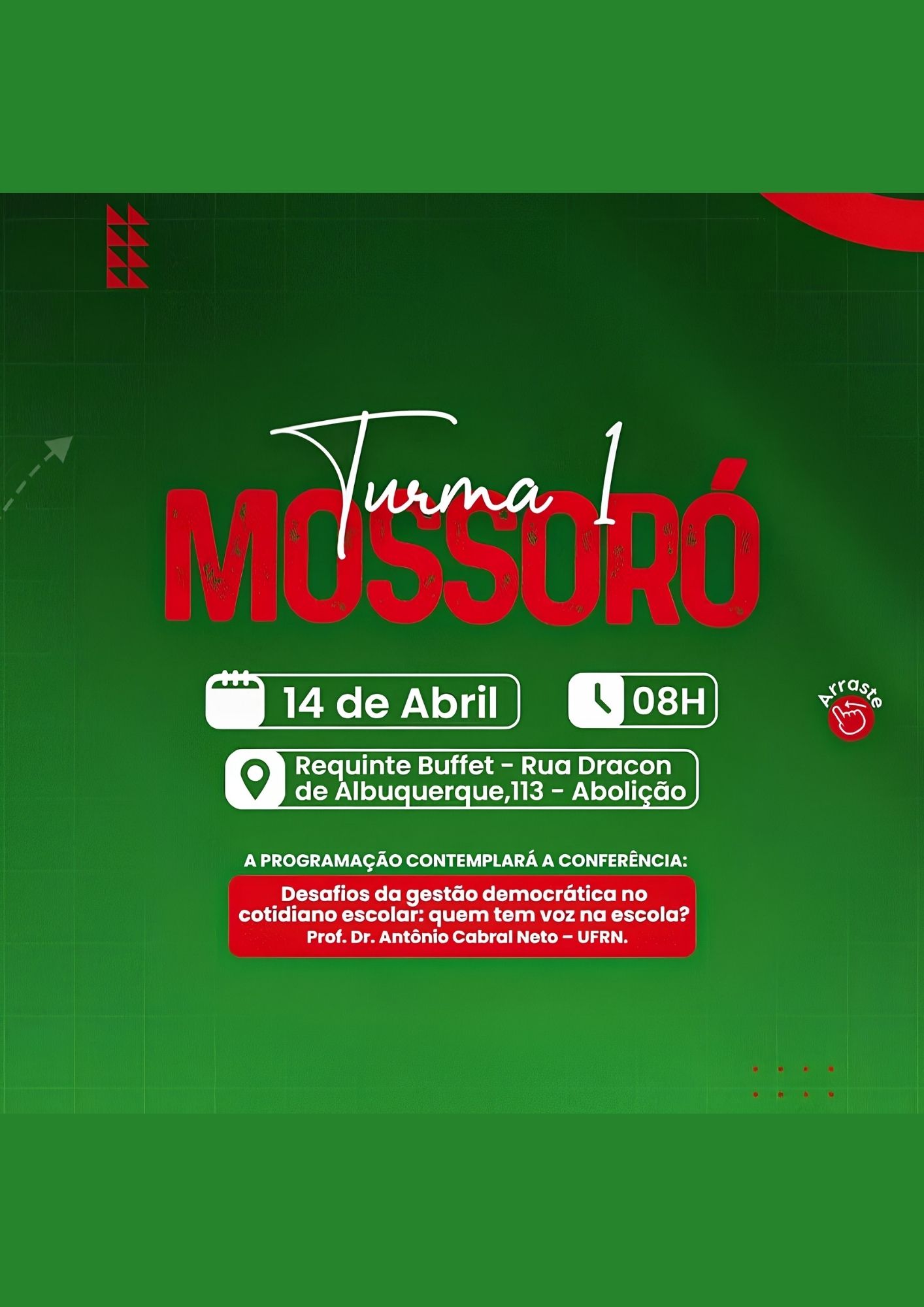 Página 1 programação da aula inaugural