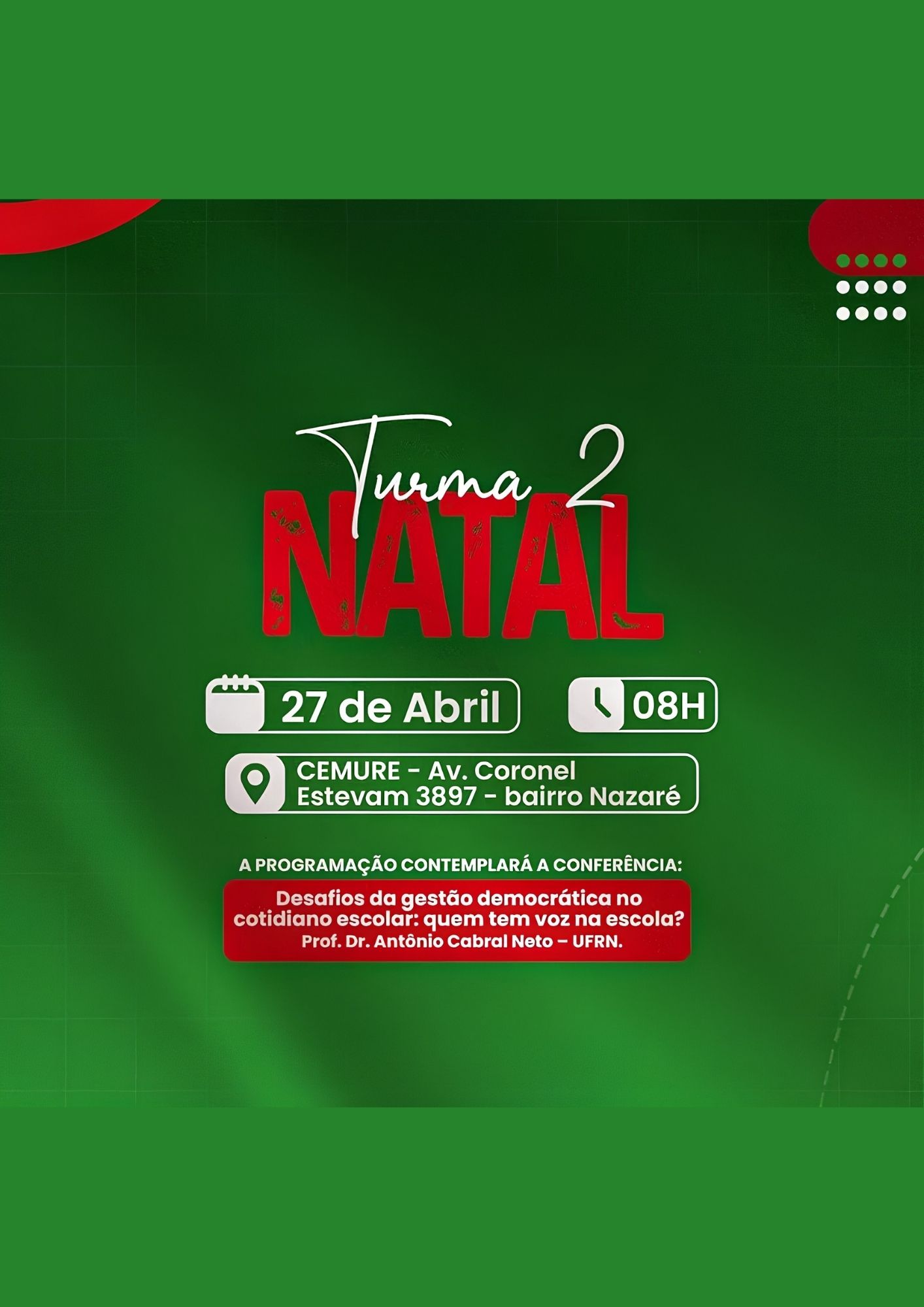 Página 2 programação da aula inaugural